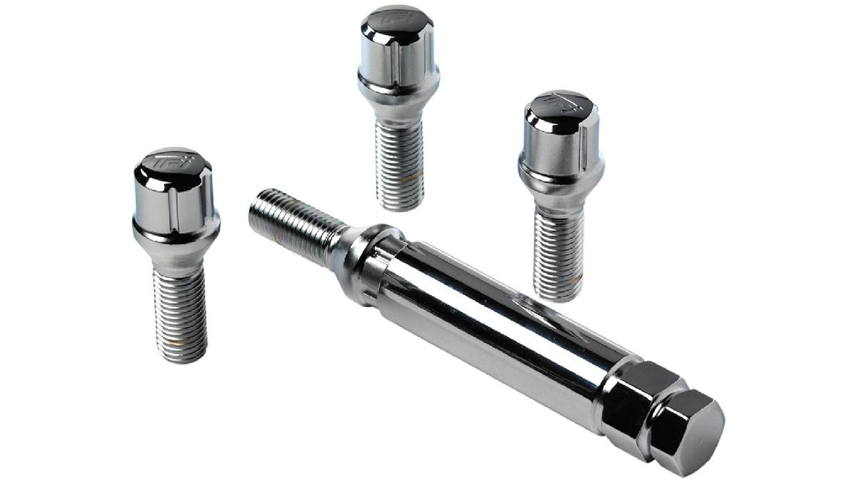 AutoStyle+Set+de+boulons+anti-vol+M14x1.50+-+6-Spline+-+Conique+%28longueur+28mm%29